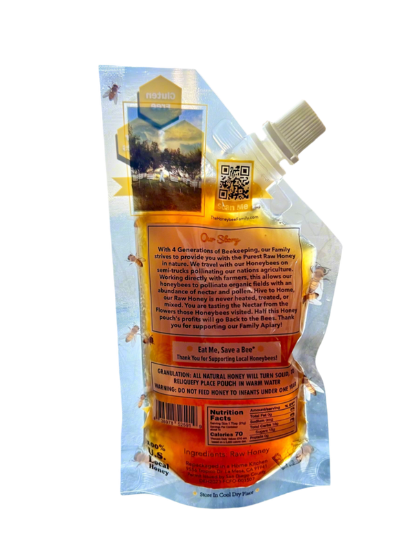 Local Stone Fruit Raw Honey Pouch