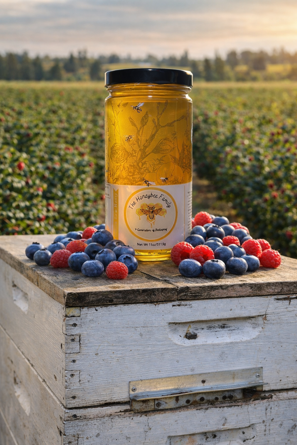 Blueberry / Raspberry Raw Honey Large