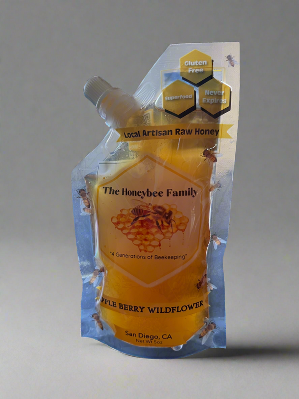 Apple Berries Wildflower Raw Honey Pouch