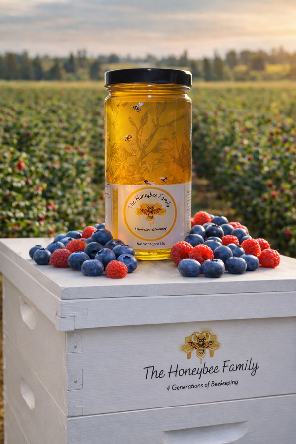 Blueberry Raspberry Raw Honey
